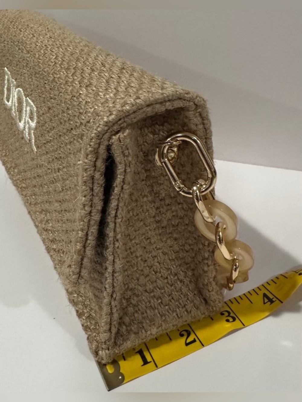 Dior Raffia Clutch with bag with chain strap . NWT.
Box . GWP Item - Picture 15 of 15